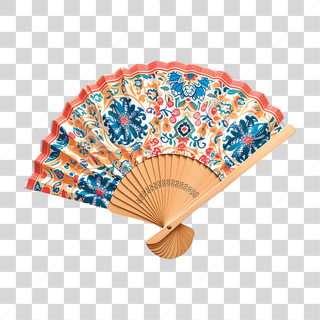 Leque Chinês PNG Transparente