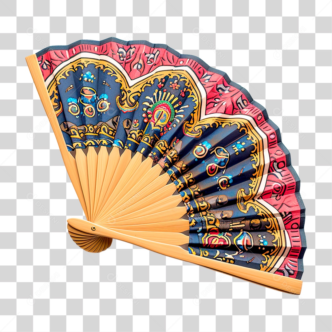 Leque Chinês PNG Transparente