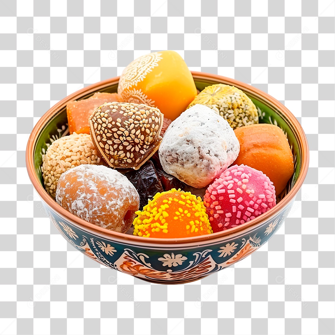 Tigela de Doces PNG Transparente
