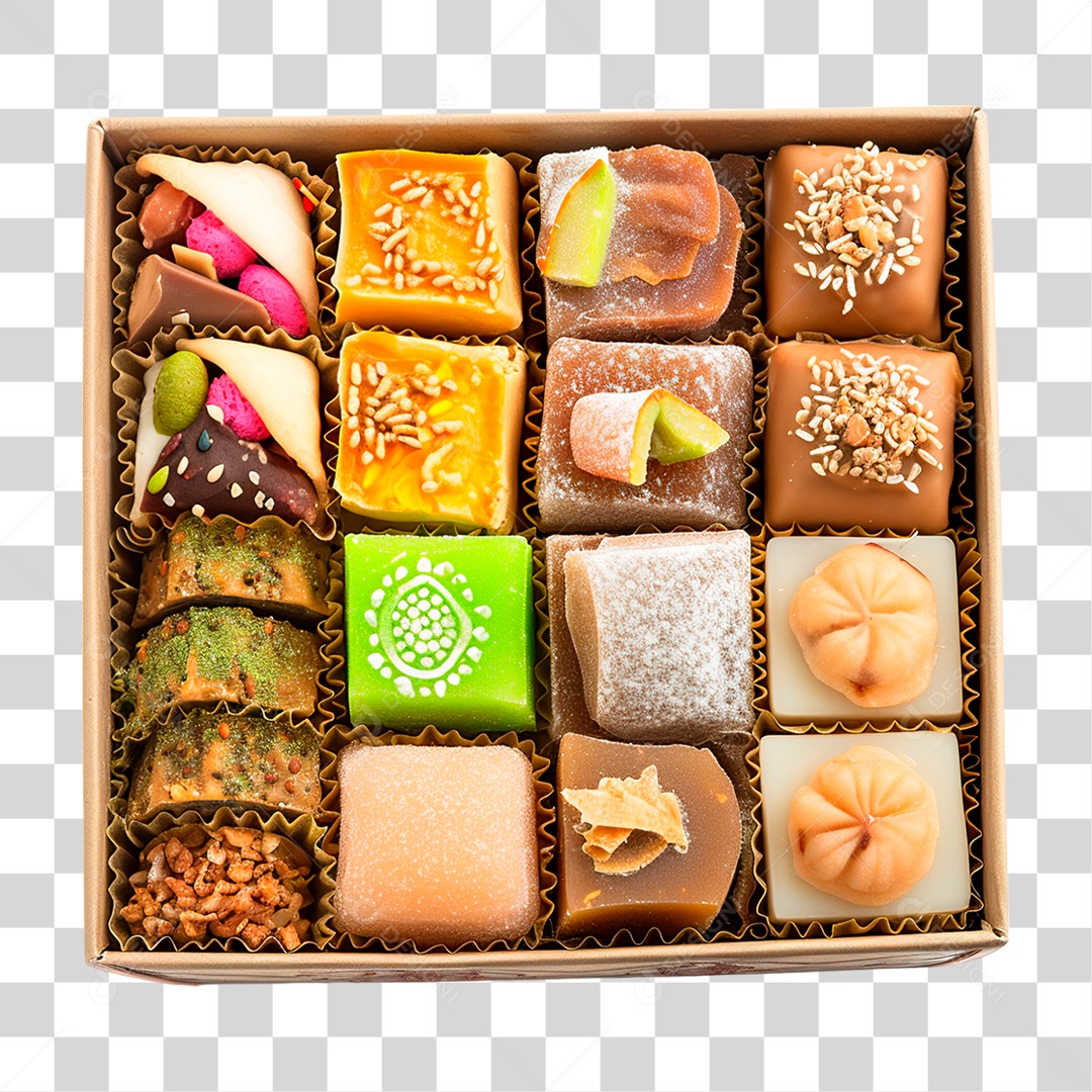 Caixa de Doces PNG Transparente