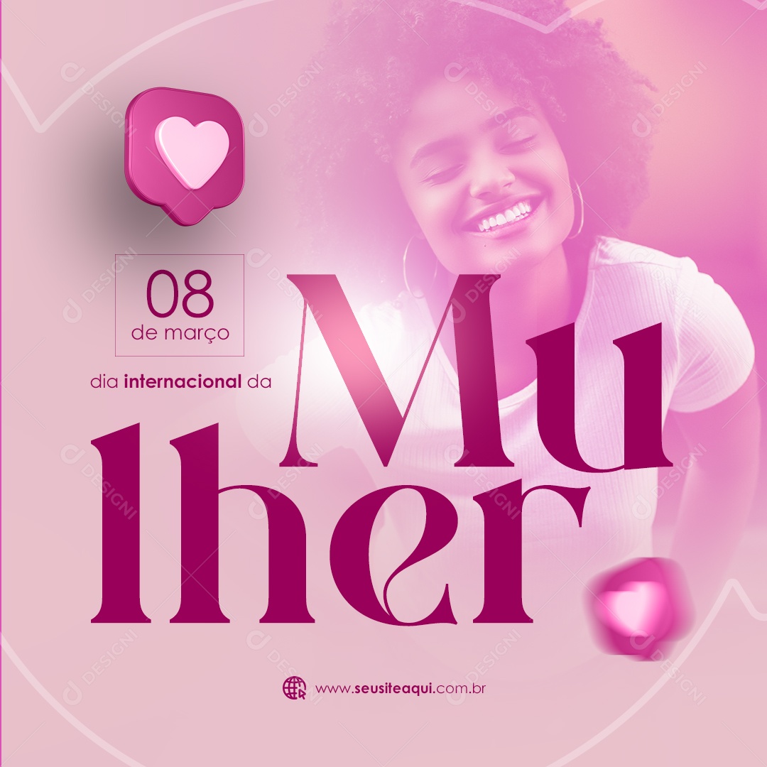 Social Media Dia Internacional Da Mulher 08 De Março PSD Editável
