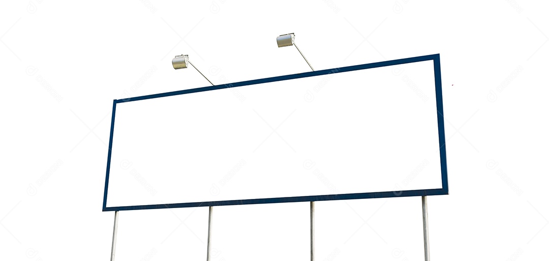 Banner de outdoor vazio isolado para design de modelo de mídia social