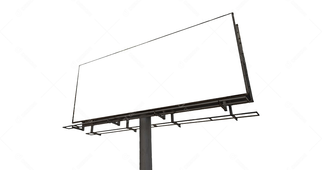 Banner de outdoor vazio isolado para design de modelo de mídia social