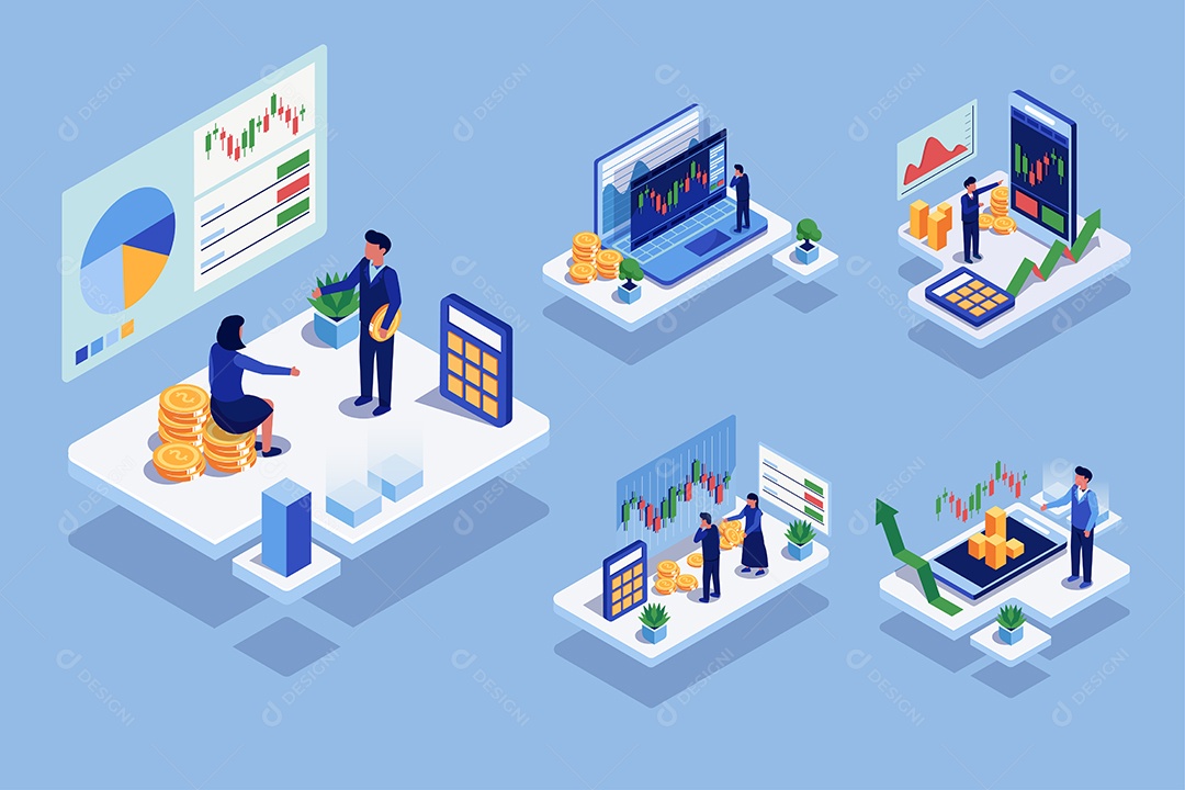 Conceito de Investimento Ilustração Vetor EPS