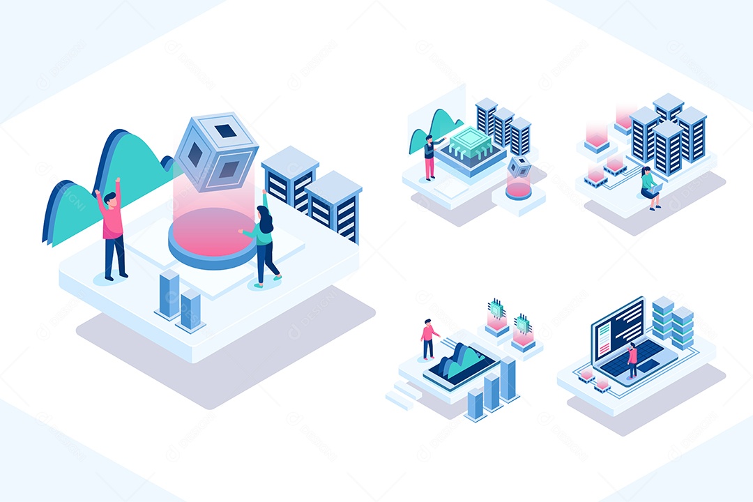 Conceito de Tecnologia Ilustração Vetor EPS