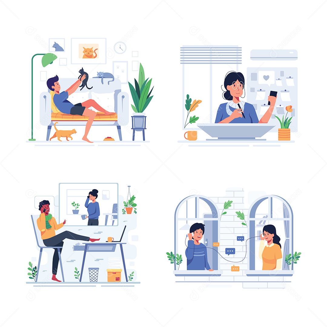 Estilo de Pessoas Ilustração Vetor EPS