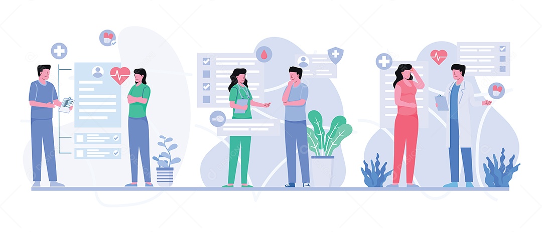 Médicos Ilustração Vetor EPS