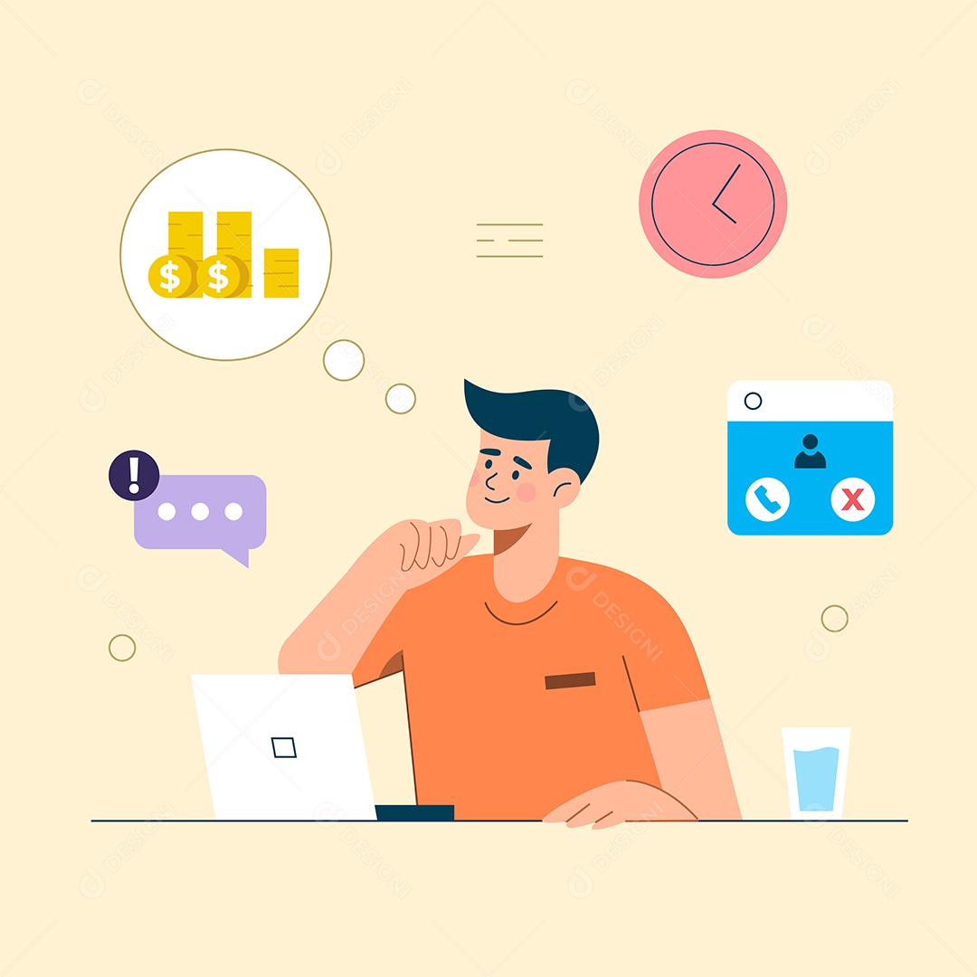 Gestão de Negócios Ilustração Vetor EPS