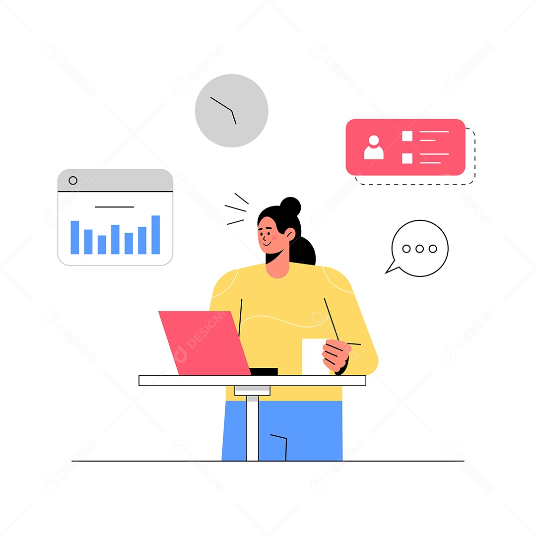 Gestão de Negócios Ilustração Vetor EPS