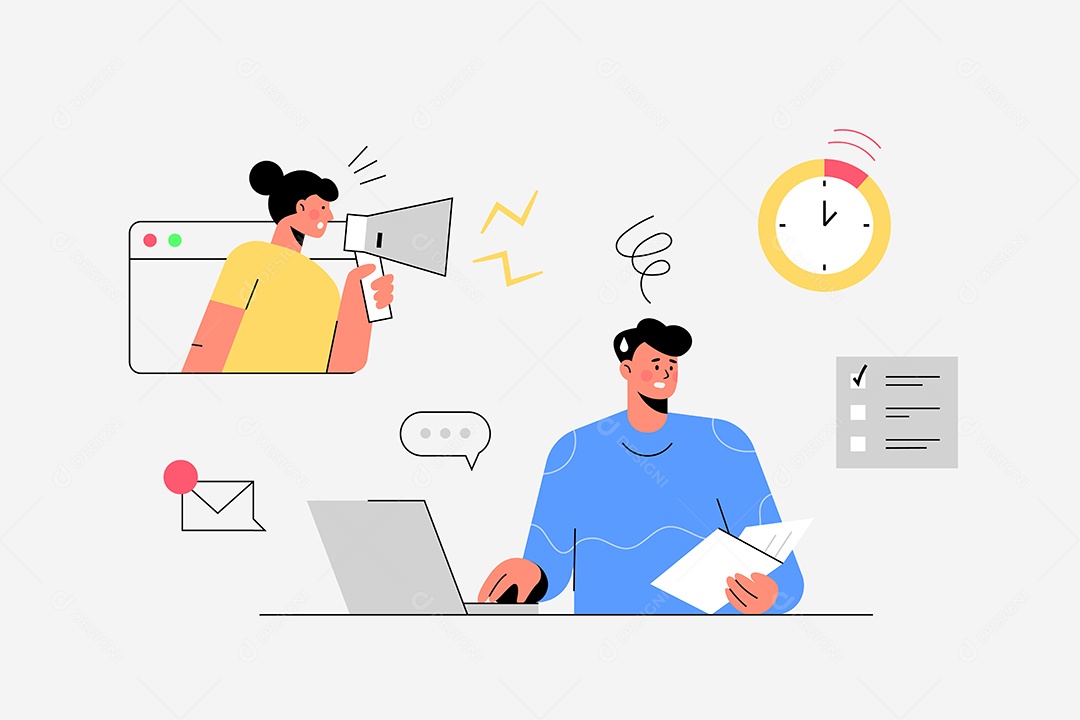 Gestão de Negócios Ilustração Vetor EPS