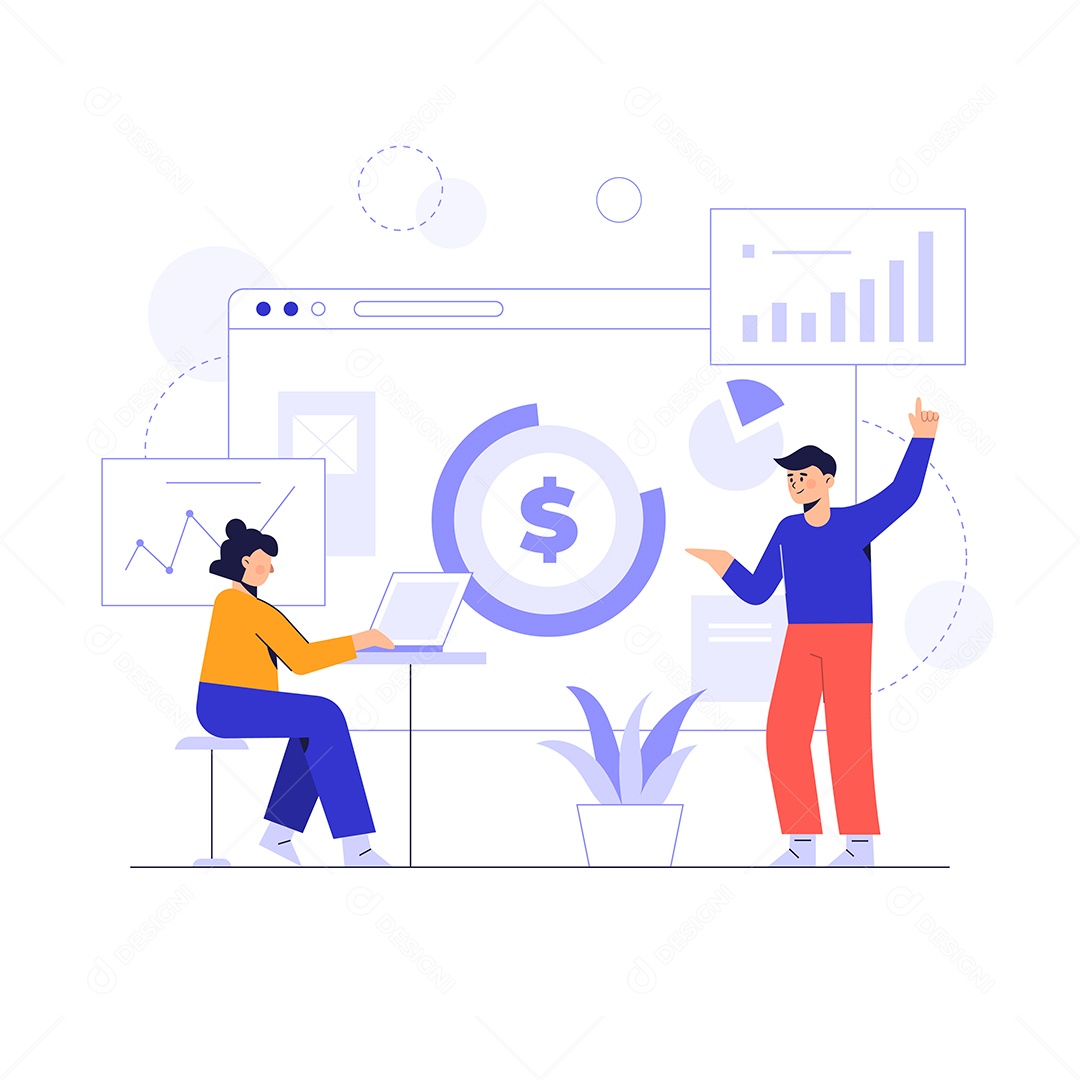 Gestão de Negócios Ilustração Vetor EPS