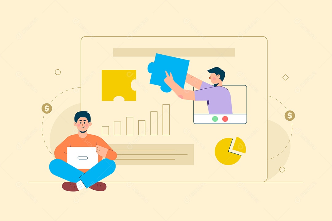 Gestão de Negócios Ilustração Vetor EPS