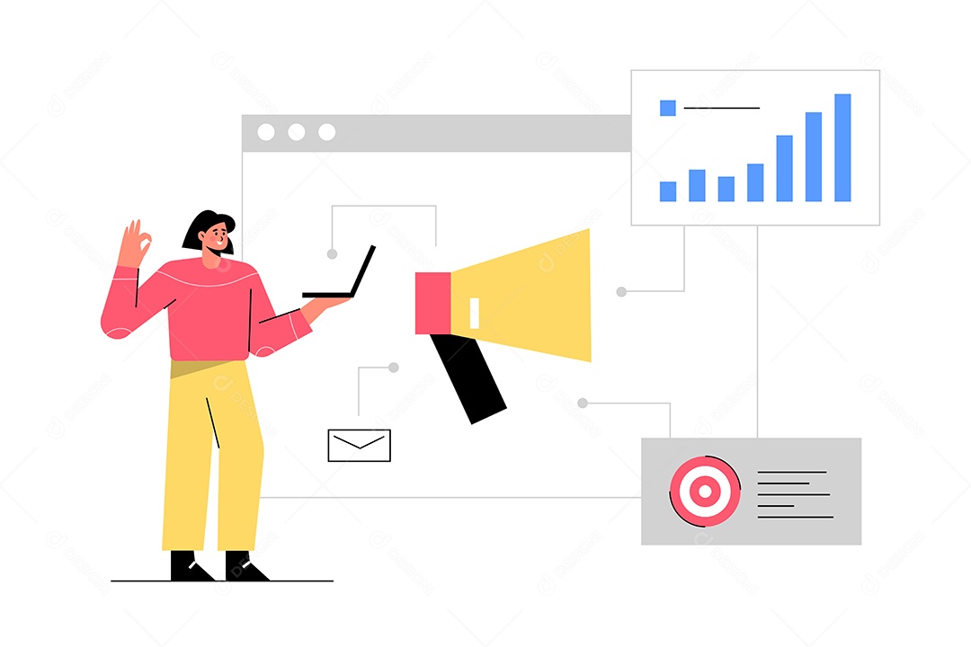 Gestão de Negócios Ilustração Vetor EPS