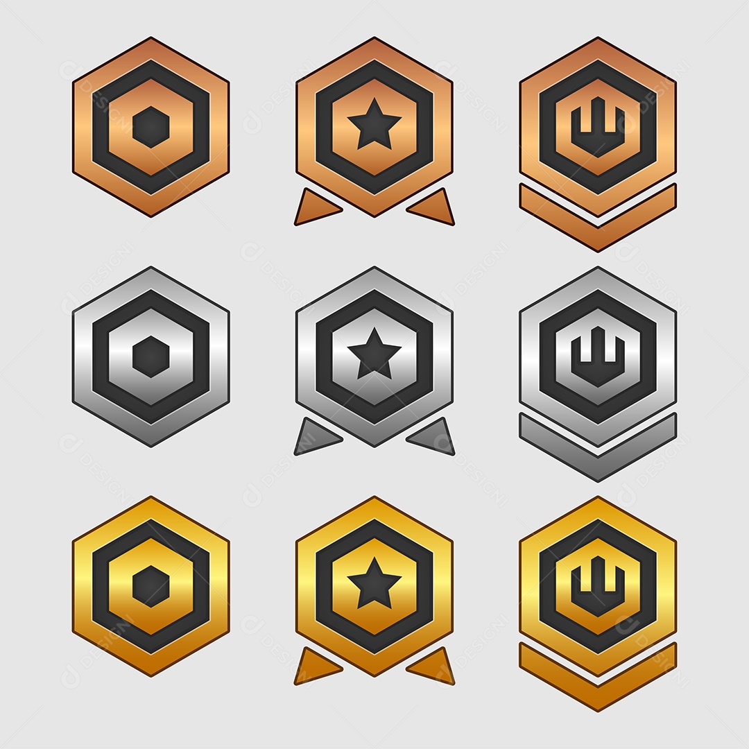 Conjunto de Elementos de Games Ilustração Vetor EPS