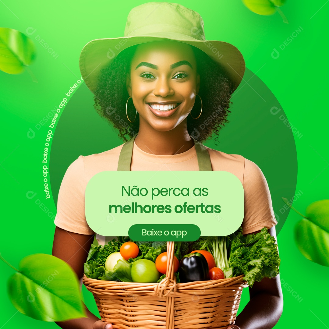 Hortifruti Não perca as melhores ofertas Social Media PSD Editável