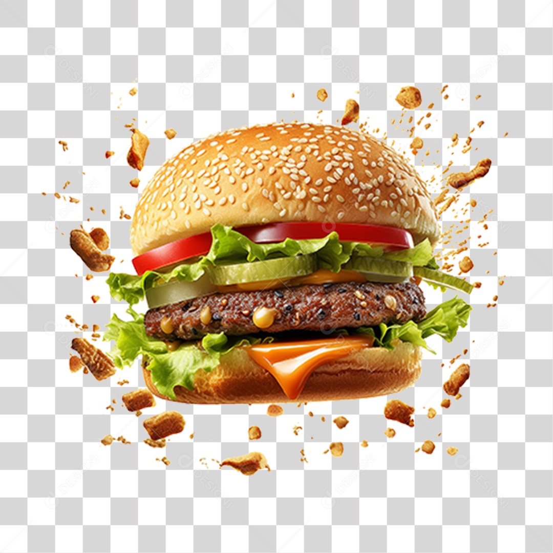 Hambúrguer Lanche Sanduiche PNG Transparente