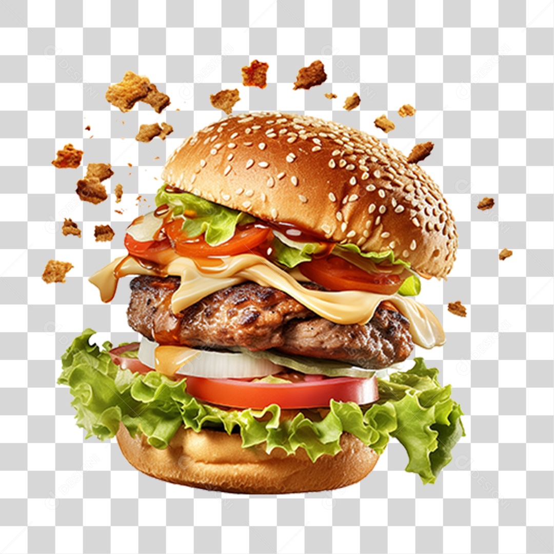 Hambúrguer Lanche Sanduiche PNG Transparente