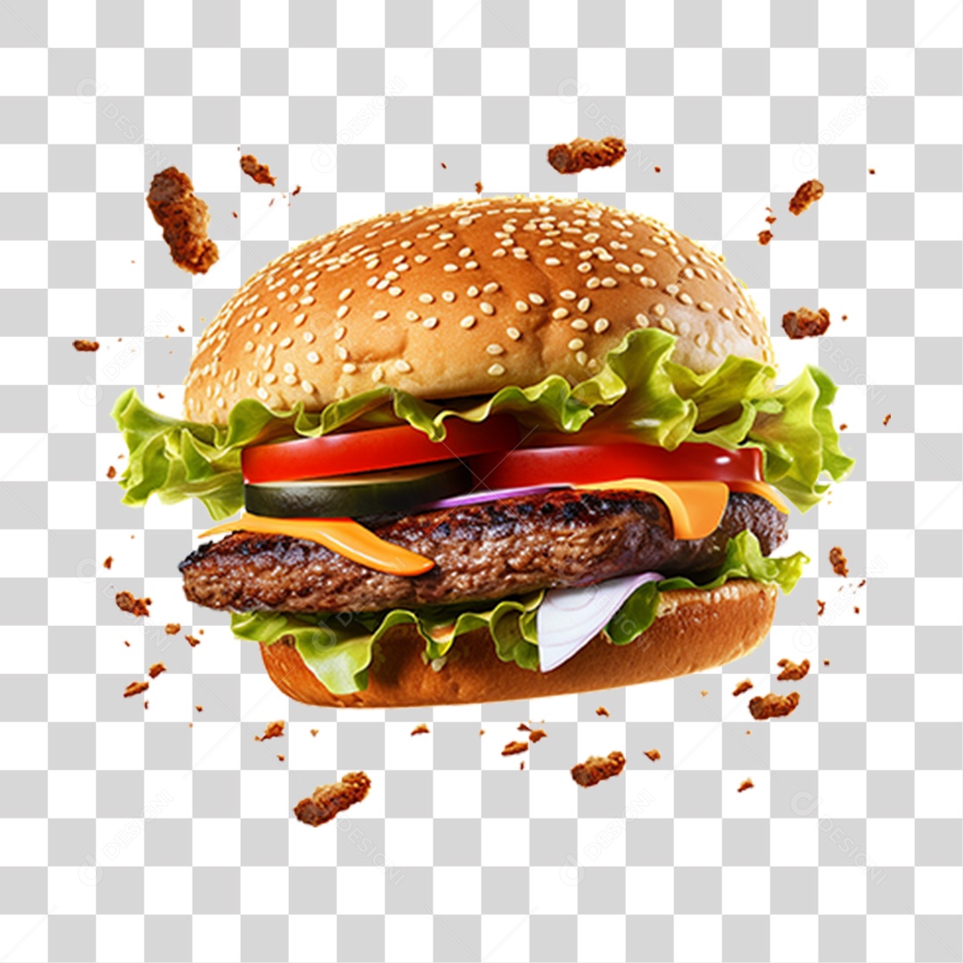 Hambúrguer Lanche Sanduiche PNG Transparente