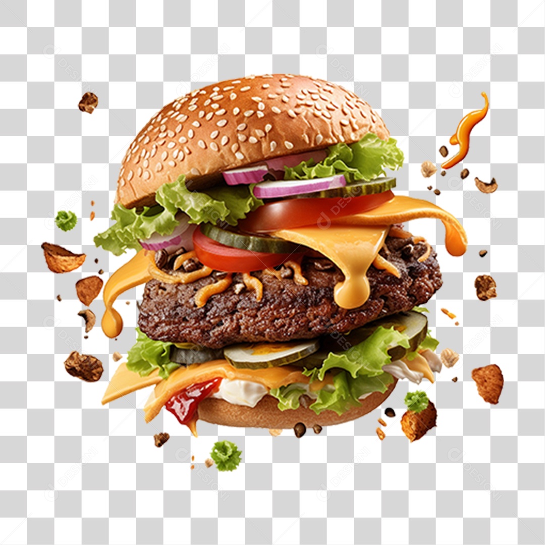 Hambúrguer Lanche Sanduiche PNG Transparente