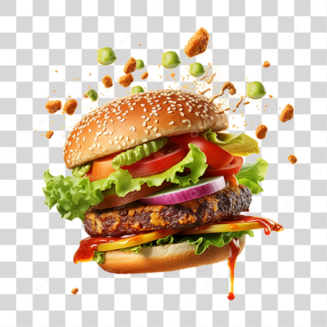 Hambúrguer Lanche Sanduiche PNG Transparente