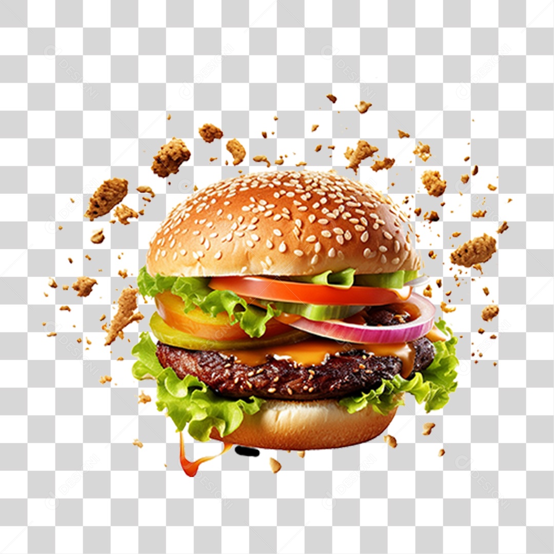 Hambúrguer Lanche Sanduiche PNG Transparente