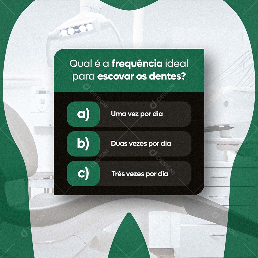 Qual é a Frequência Ideal para Escovar os Dentes Social Media PSD Editável