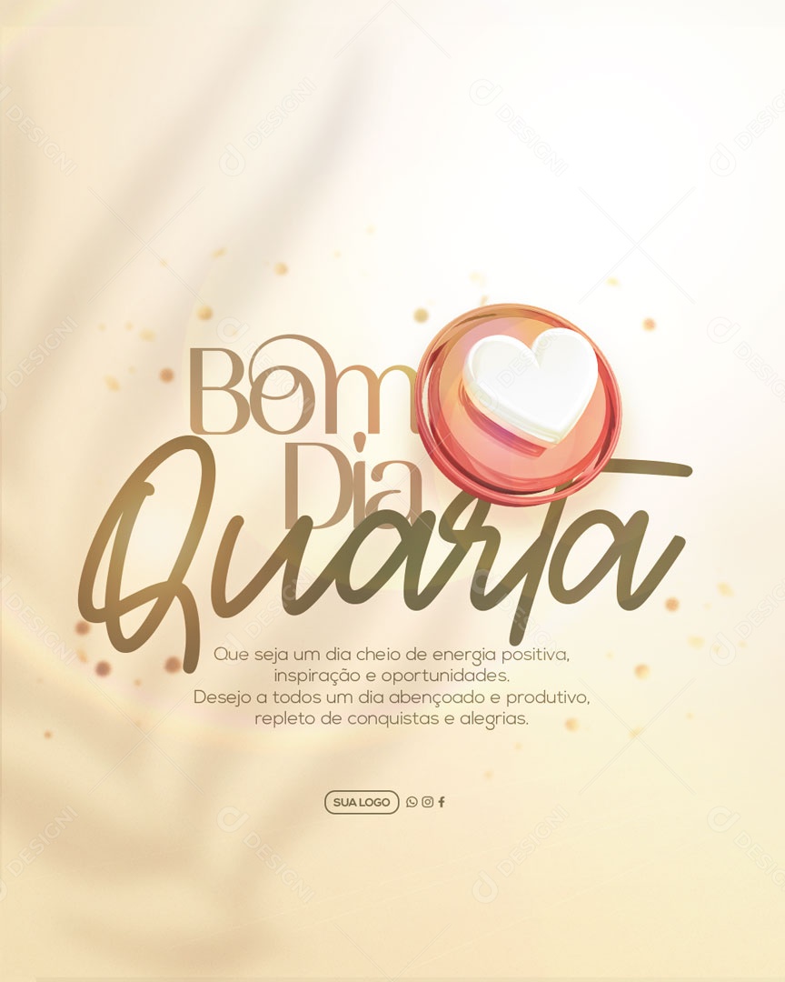 Social Media Good Morning Wednesday Achievements and Joys Editable PSD