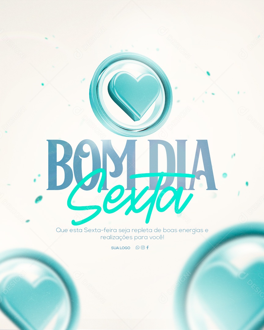 Social Media Bom Dia Sexta Realizações Para Você PSD Editável