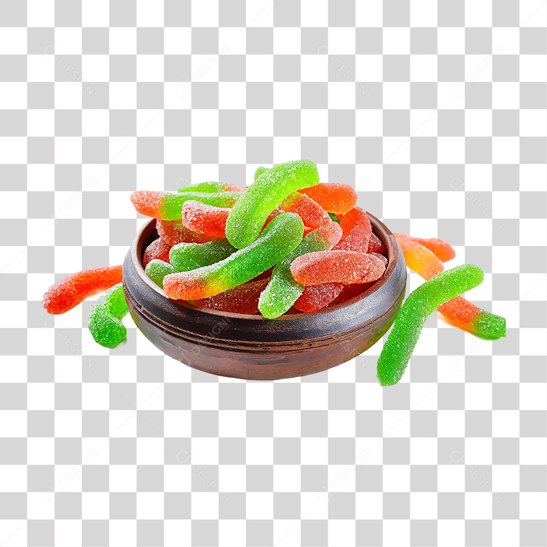 Minhocas de Gomas PNG Transparente