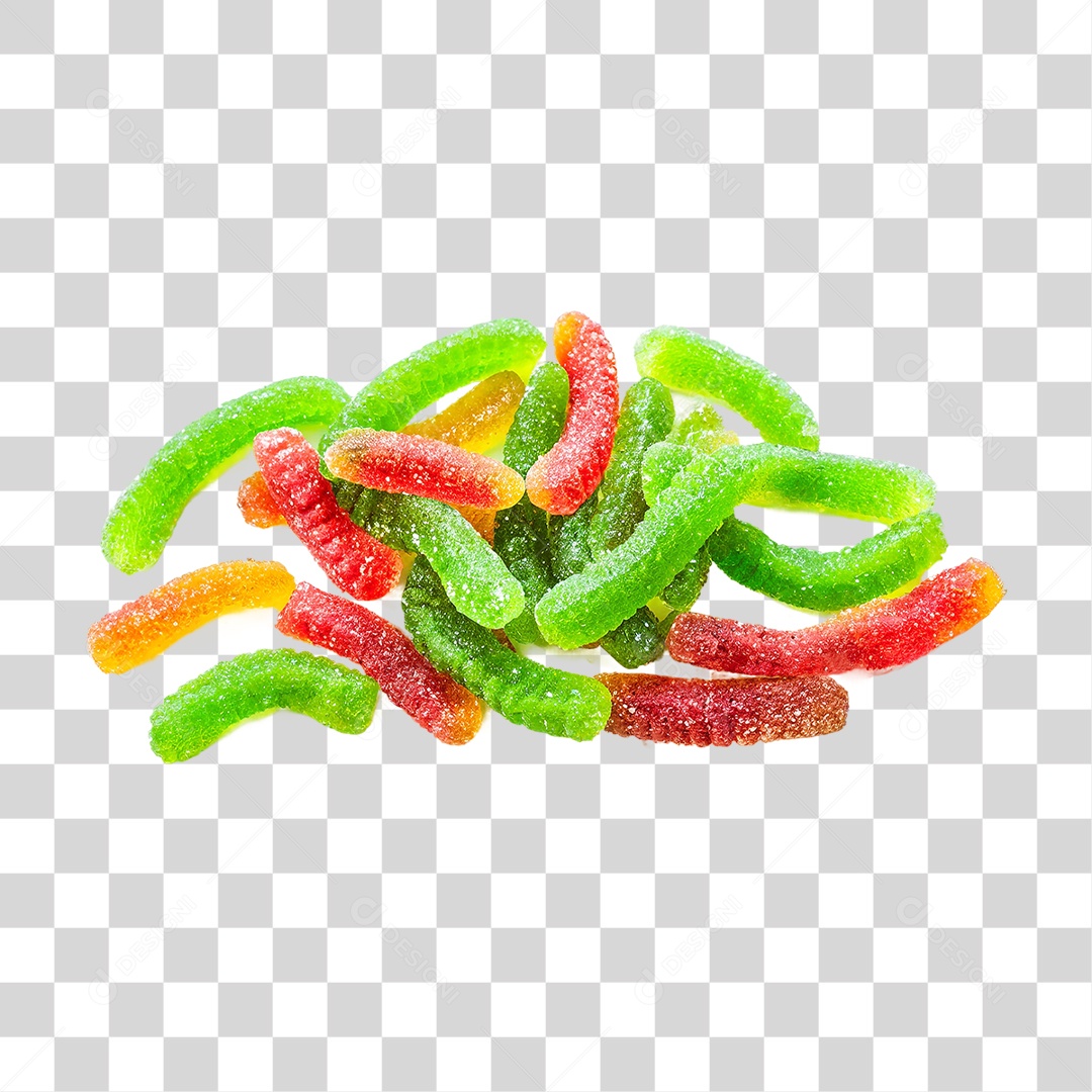 Minhocas de Gomas PNG Transparente