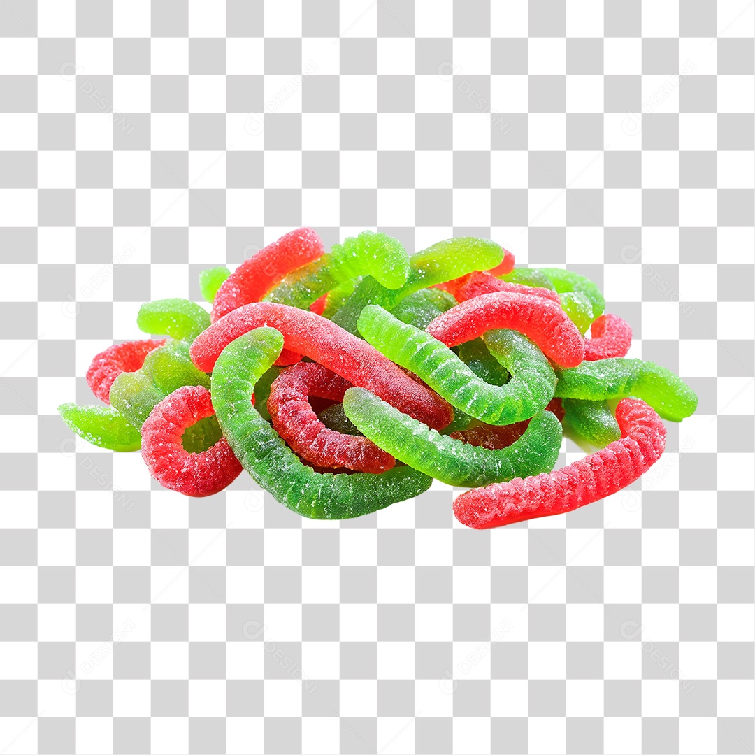 Minhocas de Gomas PNG Transparente