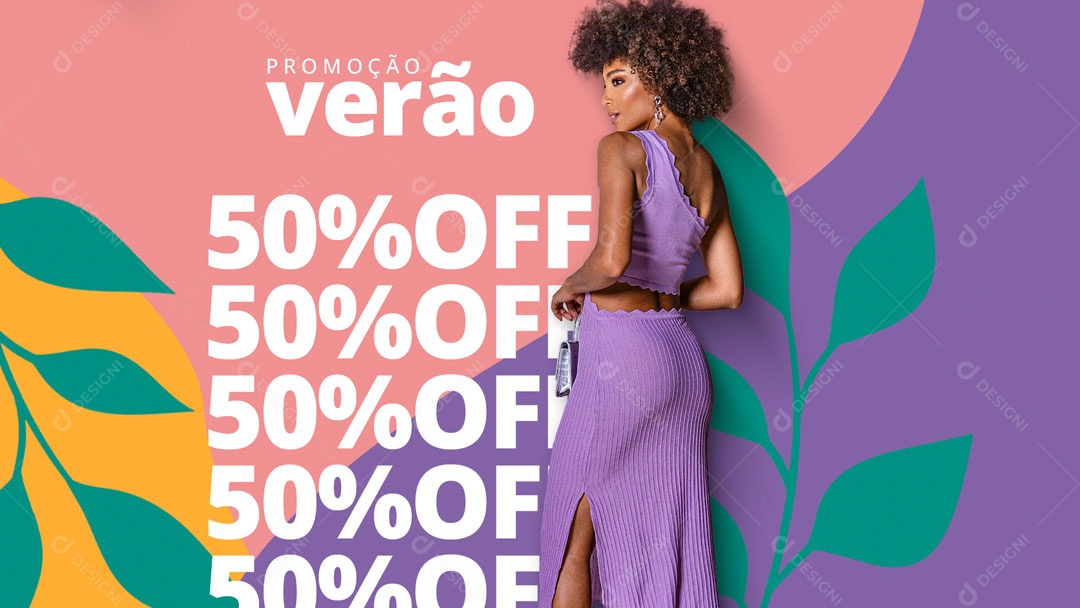Social Media Promoção Verão 50% OFF PSD Editável