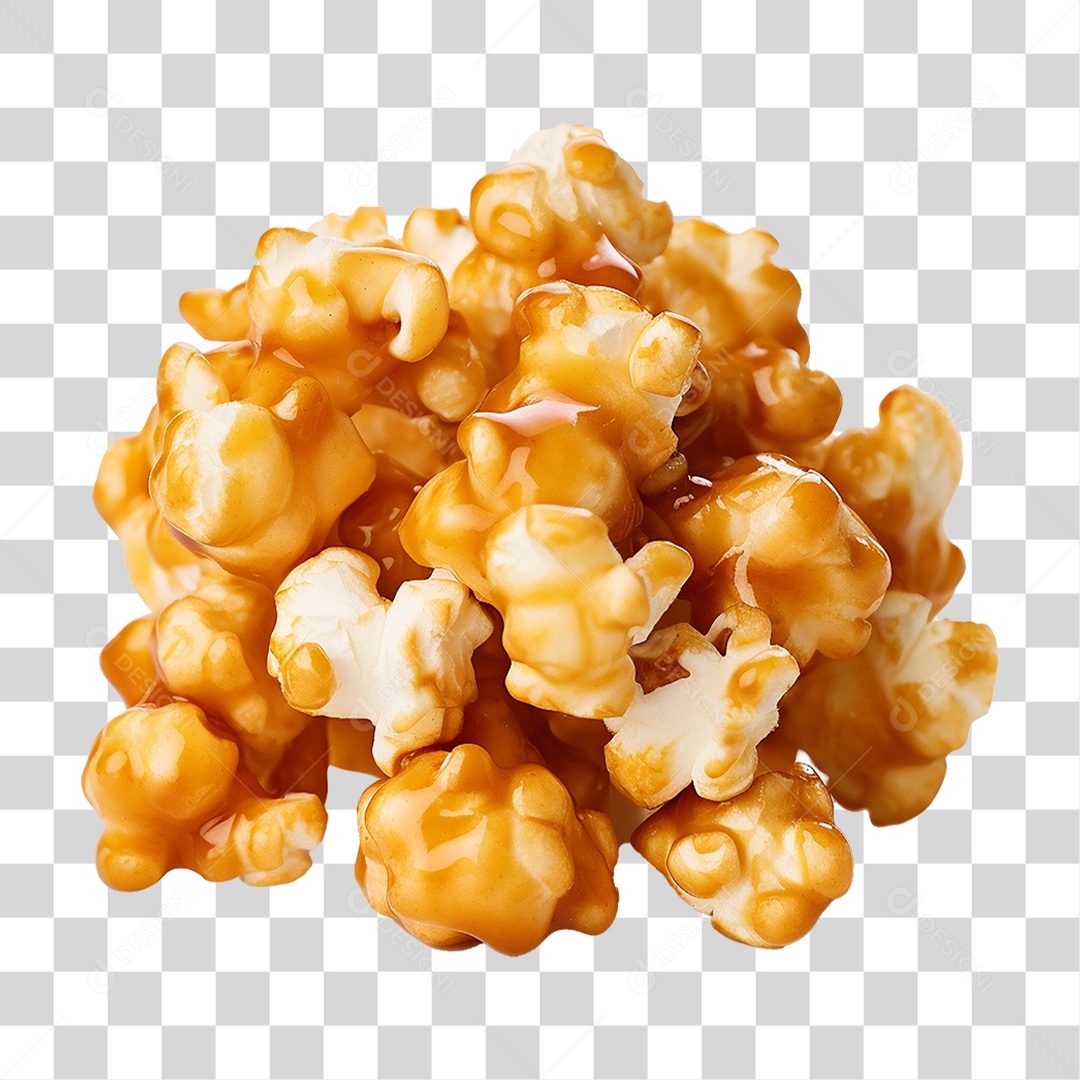 Pipoca Doce de Caramelo PNG Transparente