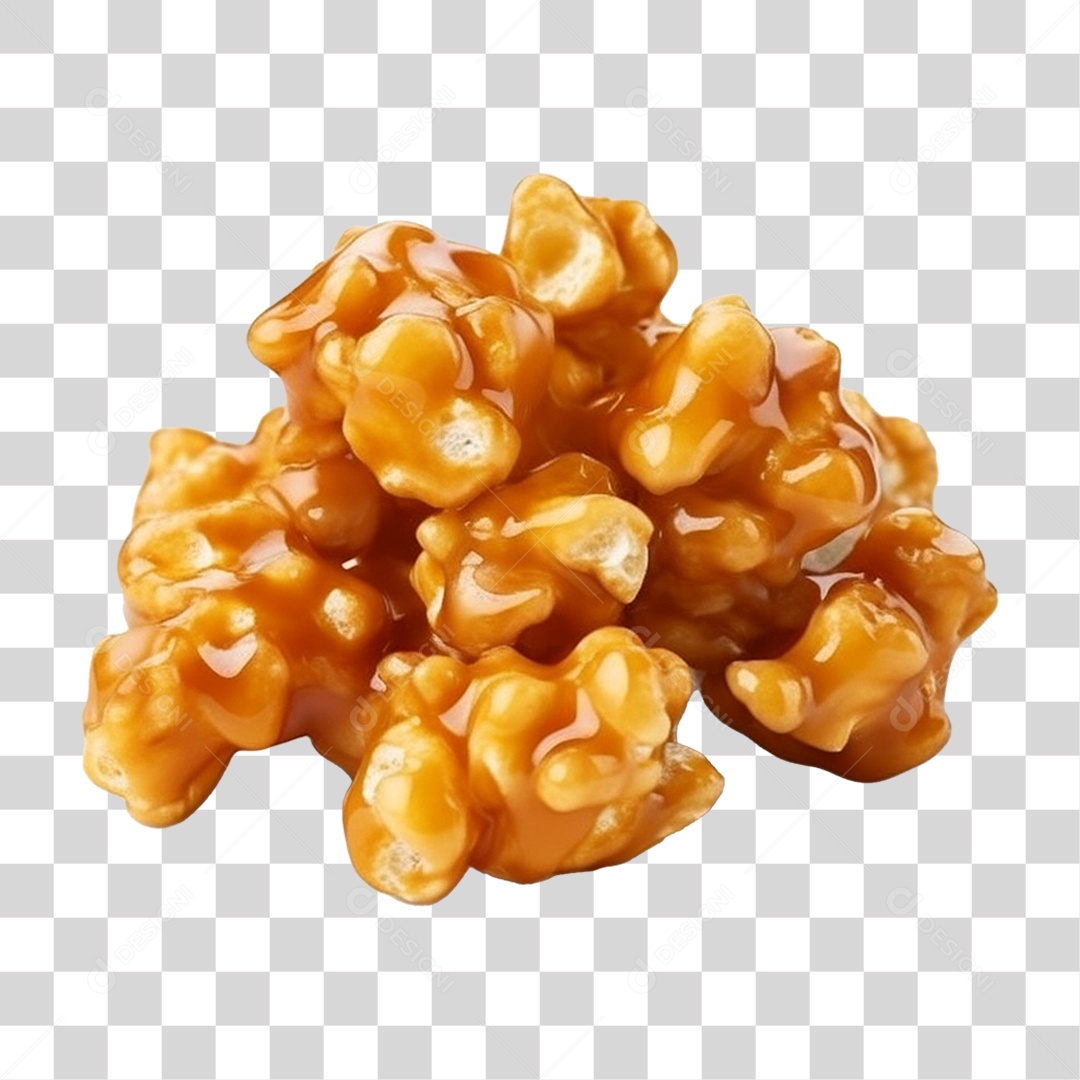 Pipoca Doce de Caramelo PNG Transparente