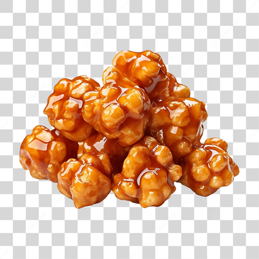 Pipoca Doce de Caramelo PNG Transparente