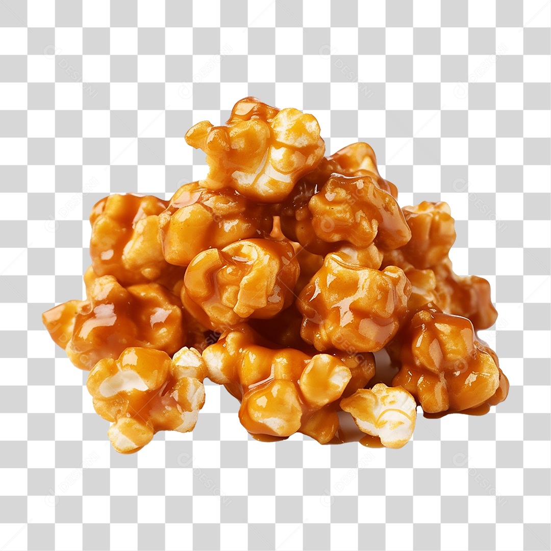 Pipoca Doce de Caramelo PNG Transparente