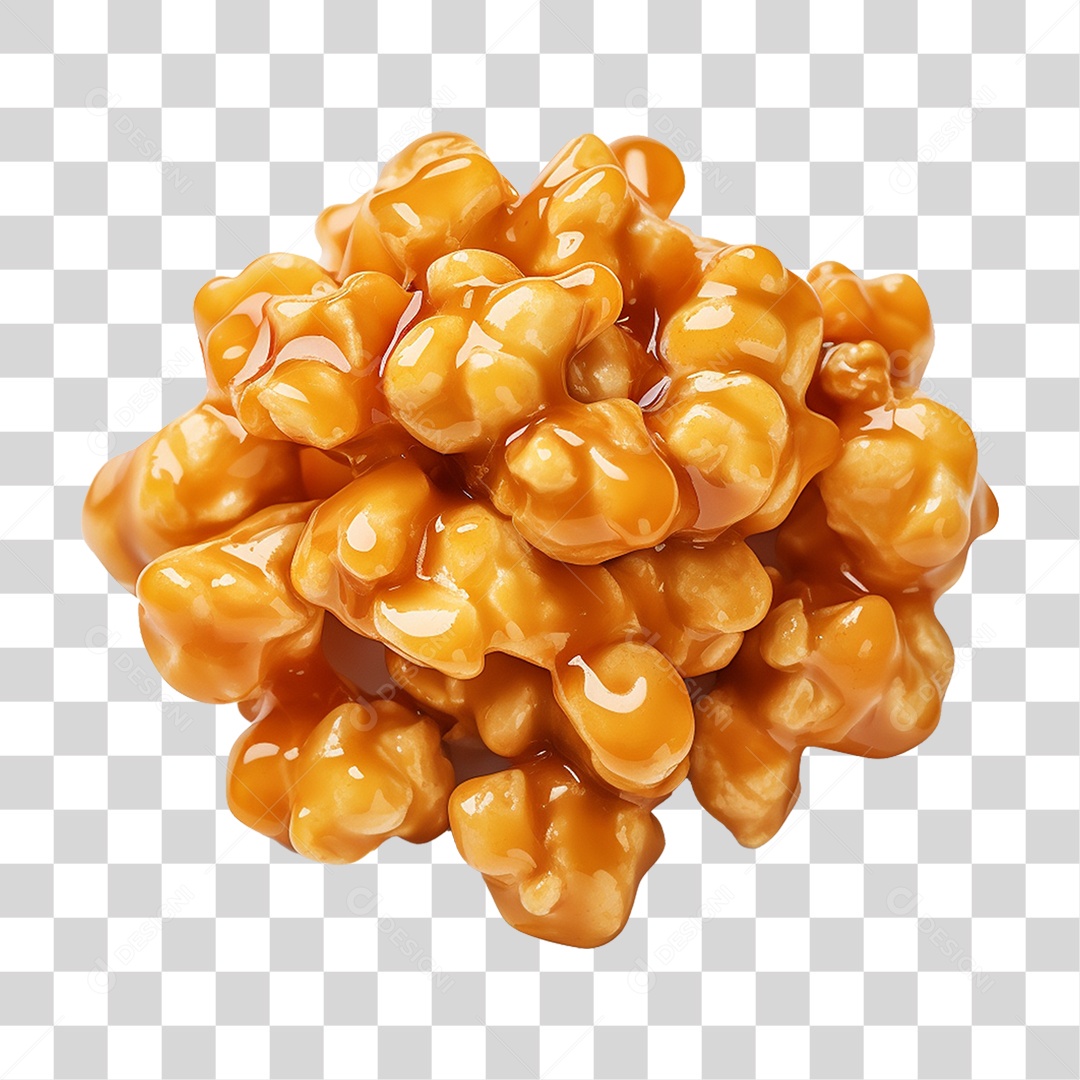 Pipoca Doce de Caramelo PNG Transparente