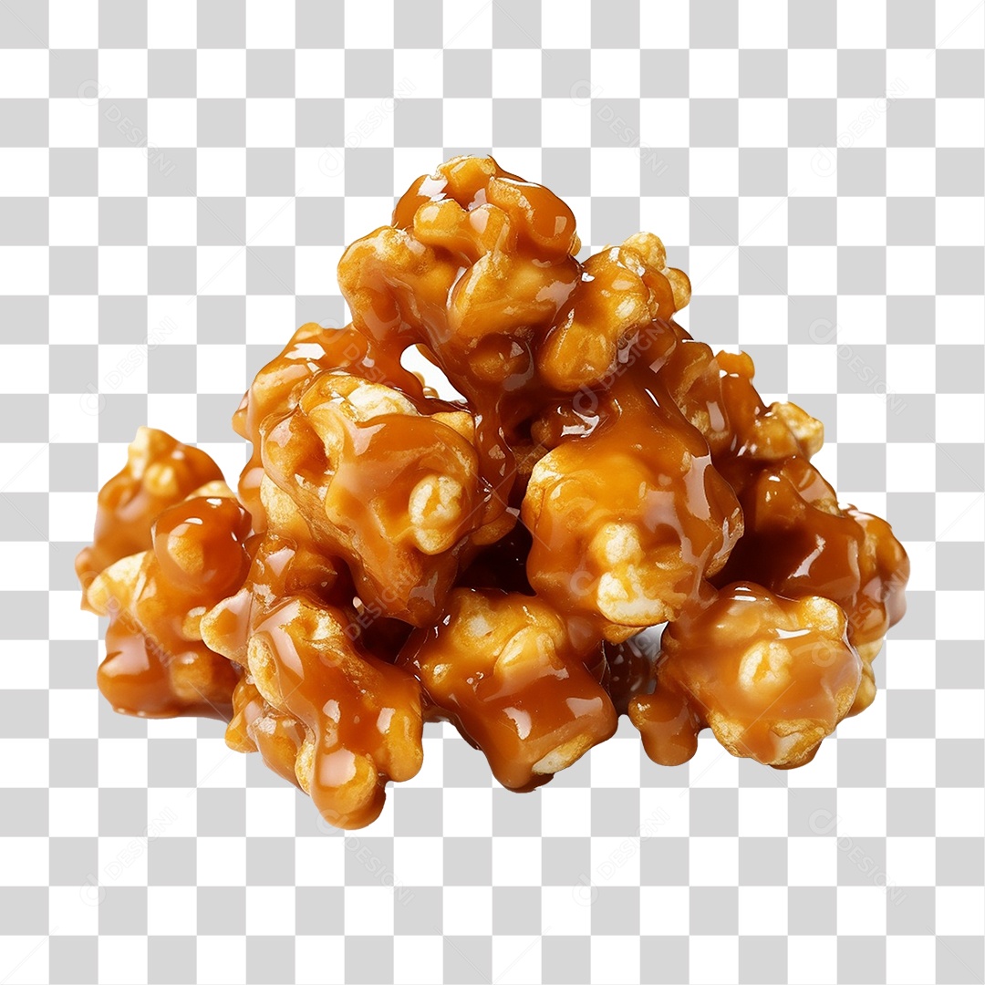 Pipoca Doce de Caramelo PNG Transparente
