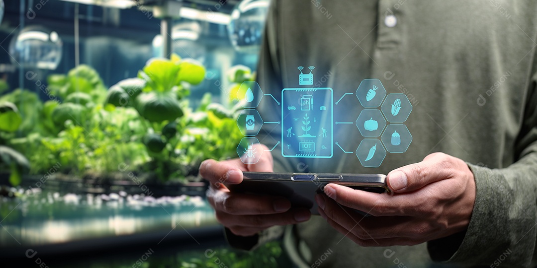 Homem de negócios mexendo em seu smartphone