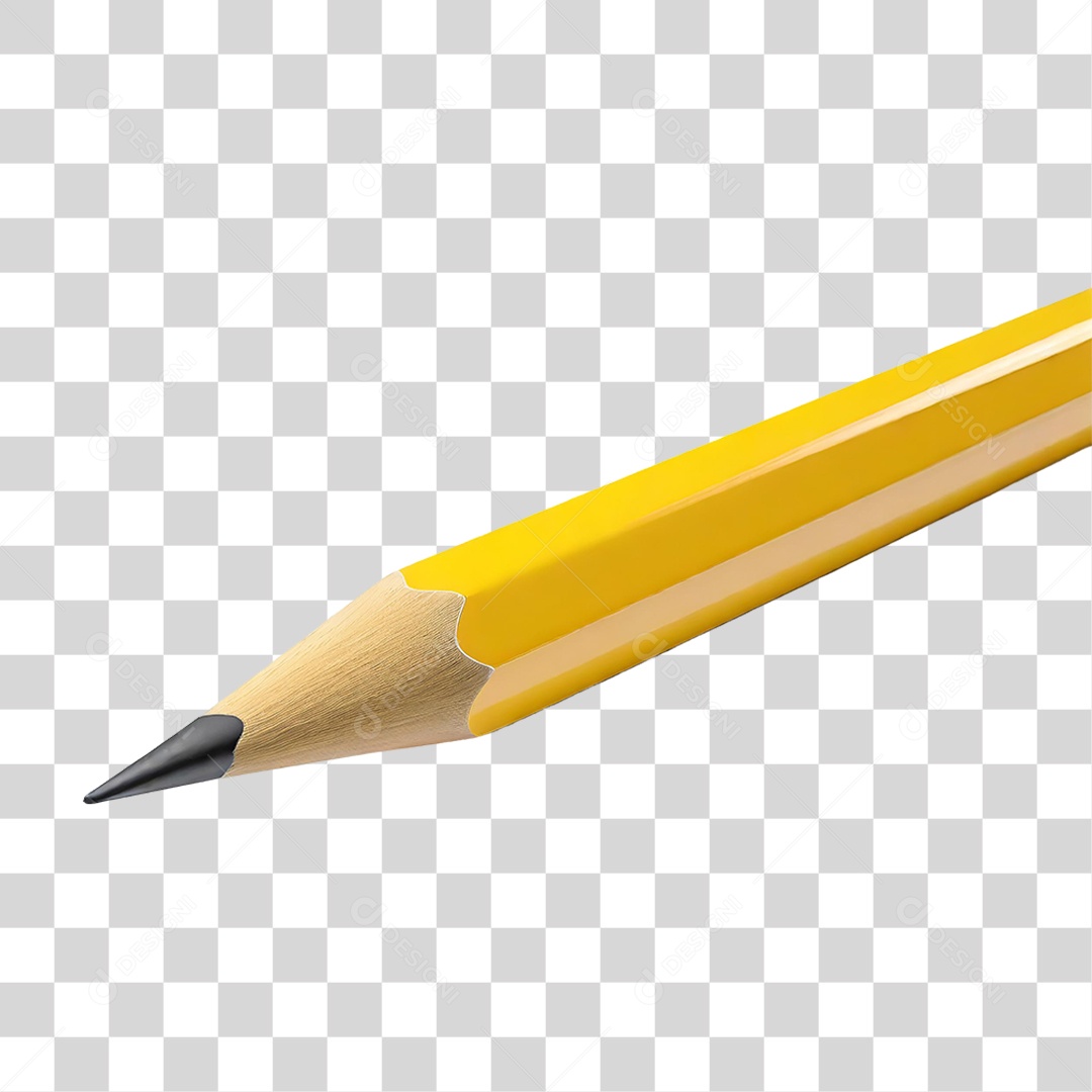 Lápis Amarelo PNG Transparente