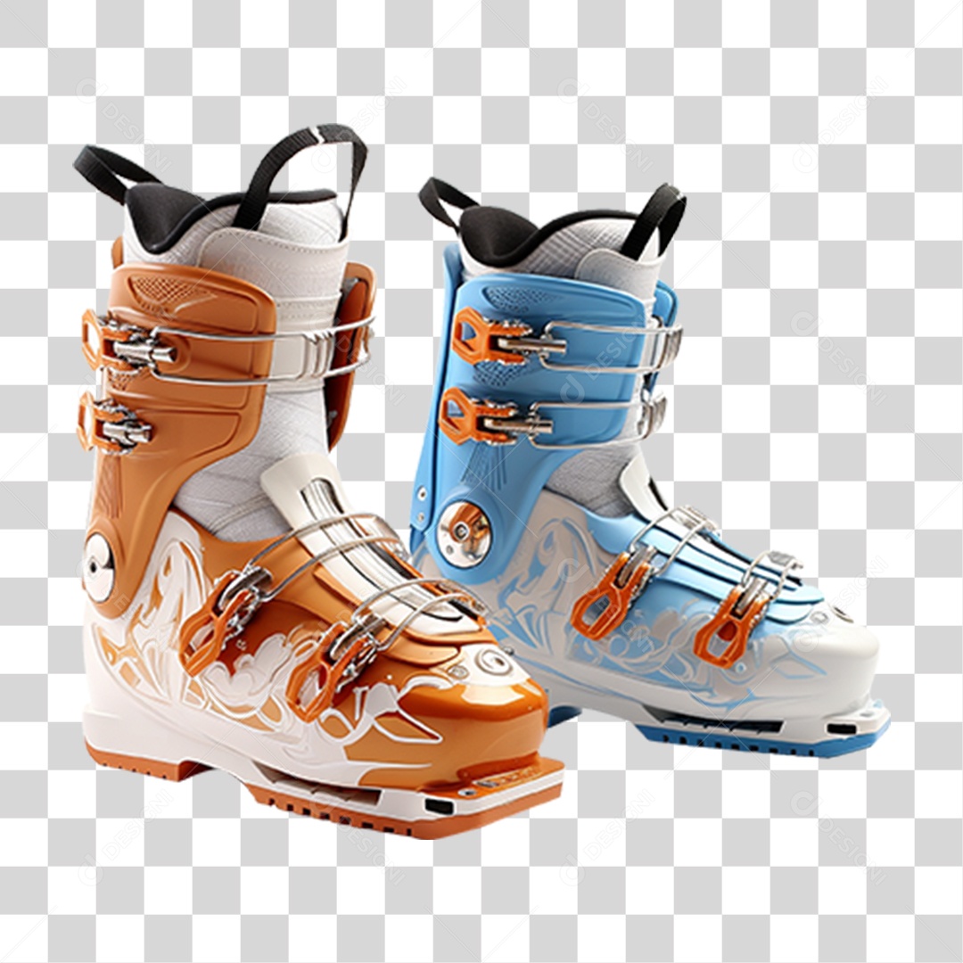Sapato de Esqui e Snowboard PNG Transparente
