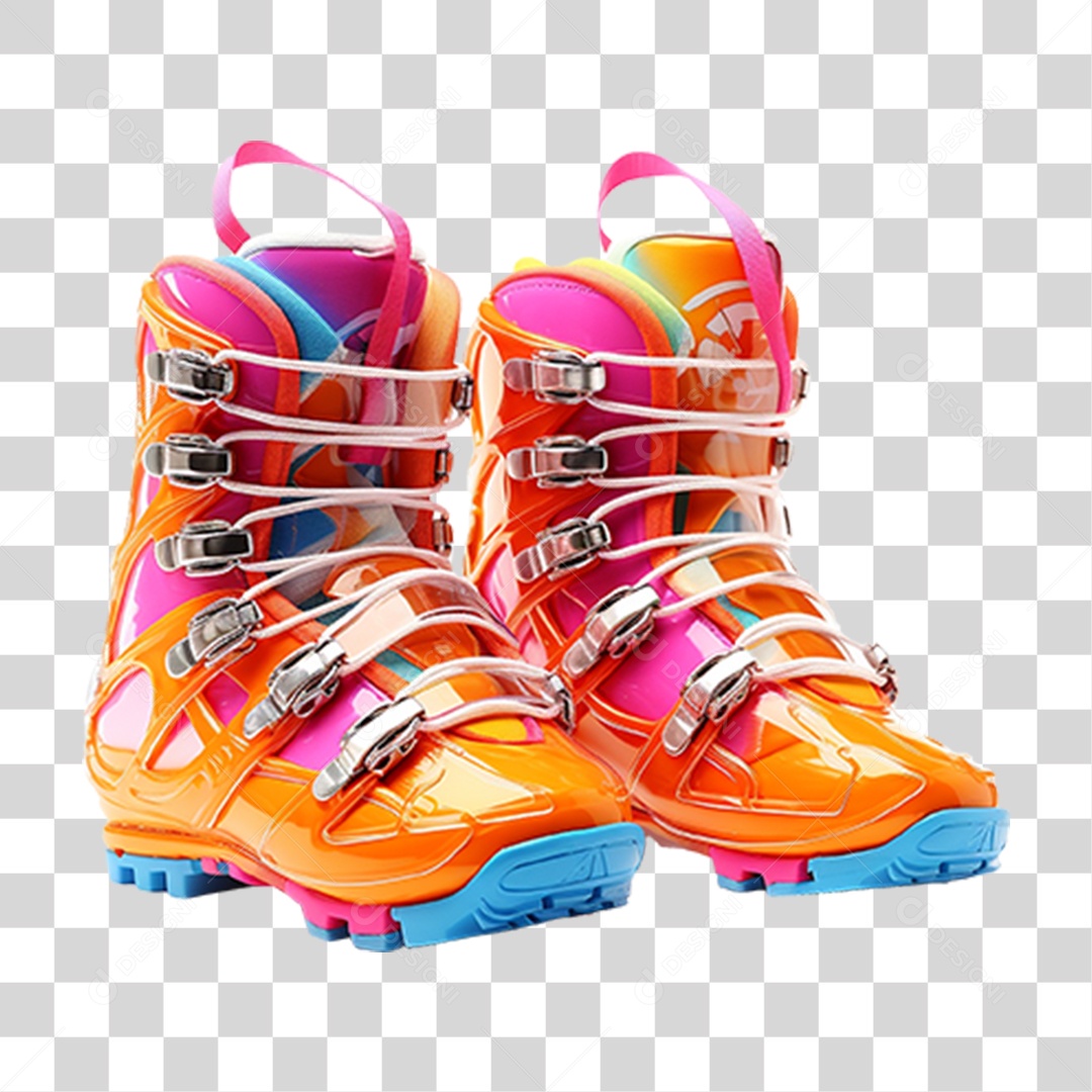 Sapato de Esqui e Snowboard PNG Transparente