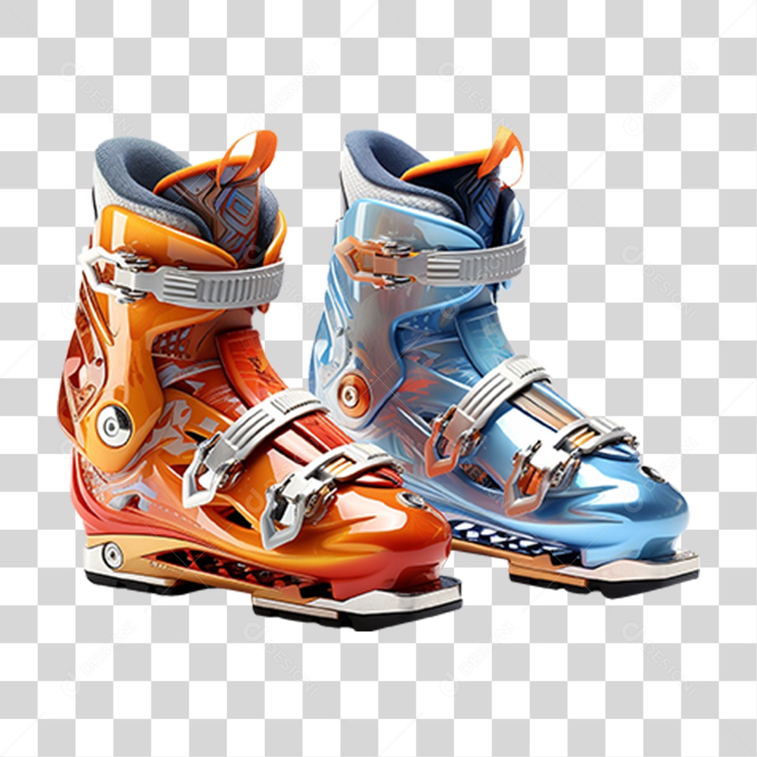 Sapato de Esqui e Snowboard PNG Transparente