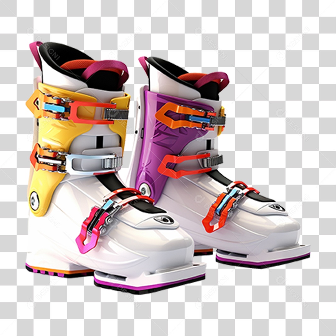 Sapato de Esqui e Snowboard PNG Transparente