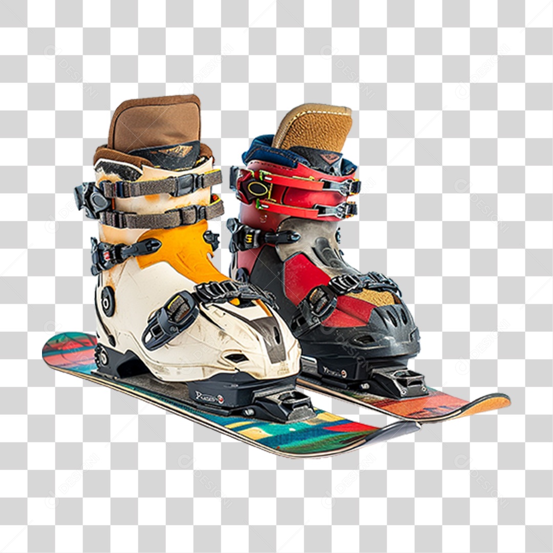Sapato de Esqui e Snowboard PNG Transparente