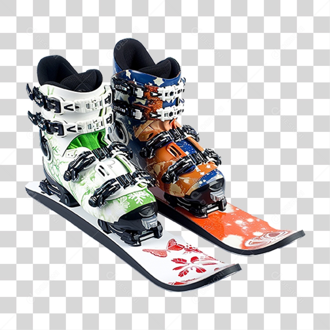Sapato de Esqui e Snowboard PNG Transparente