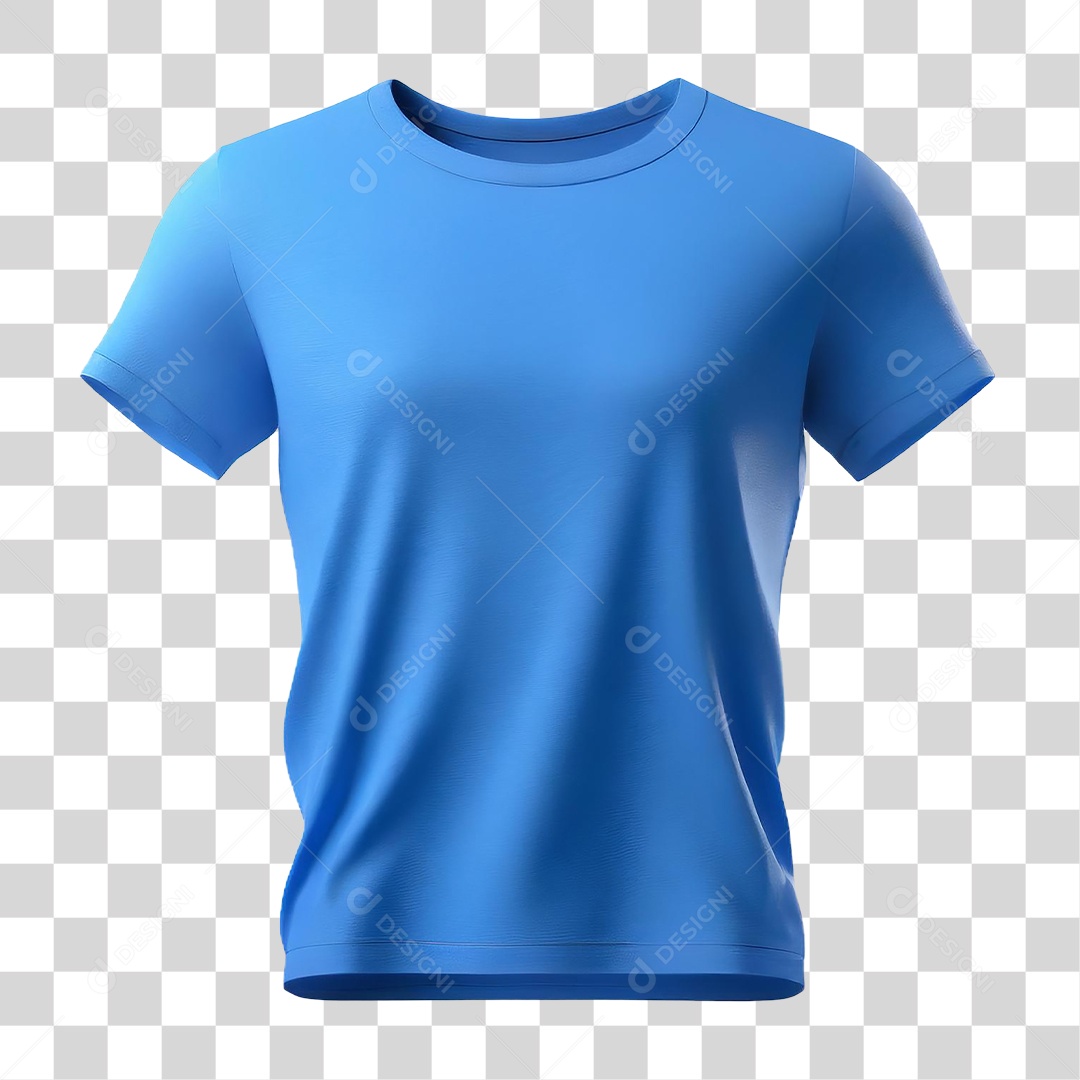 Camiseta Azul PNG Transparente