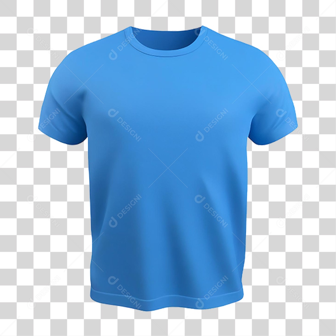 Camiseta Azul PNG Transparente
