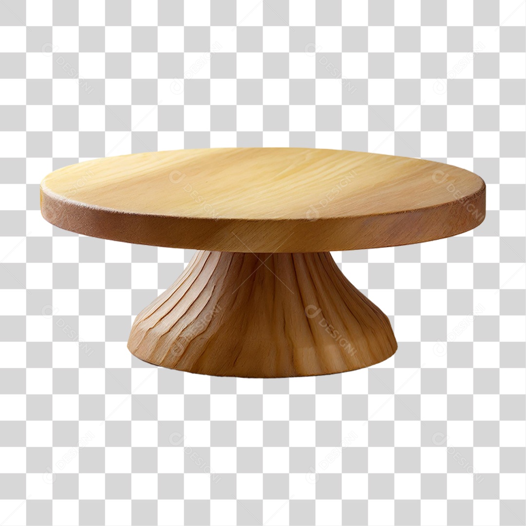 Suporte de Madeira para Bolo PNG Transparente