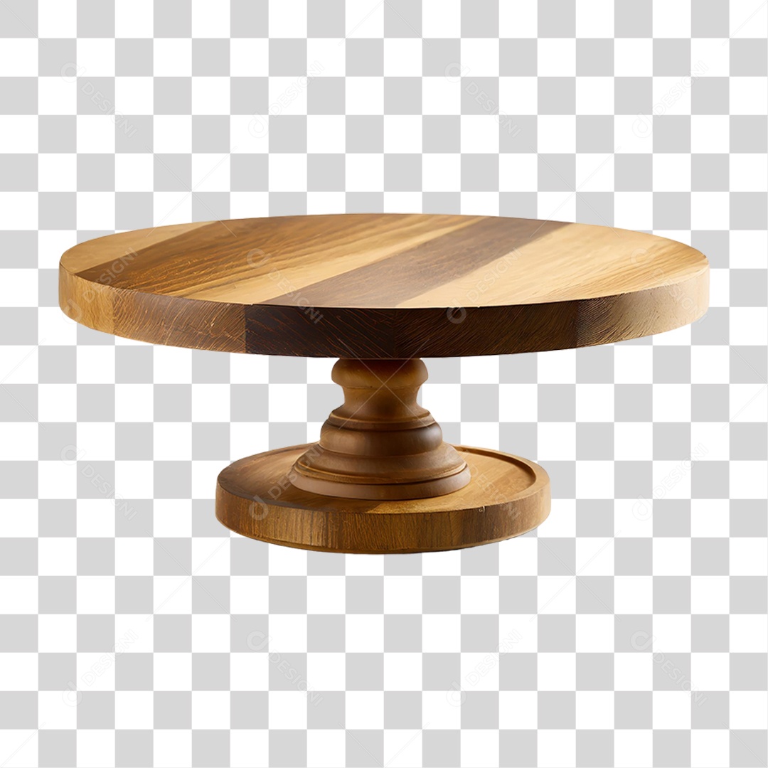 Suporte de Madeira para Bolo PNG Transparente